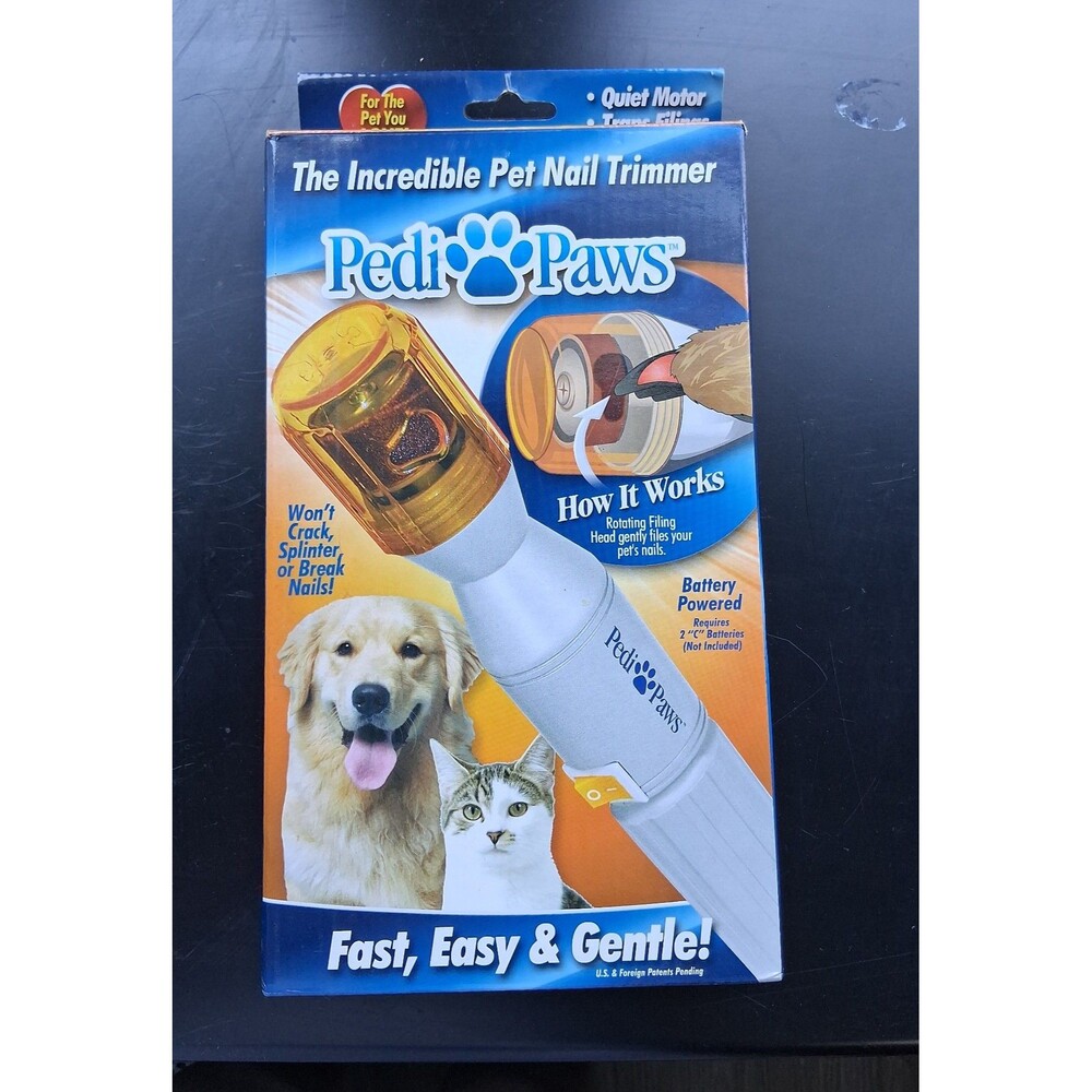173 The Incredible Pet Nail Trimmer Pedi Paws Dog & Cat Nail File 2 C Batteries